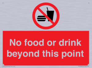 No food or drink beyond this point